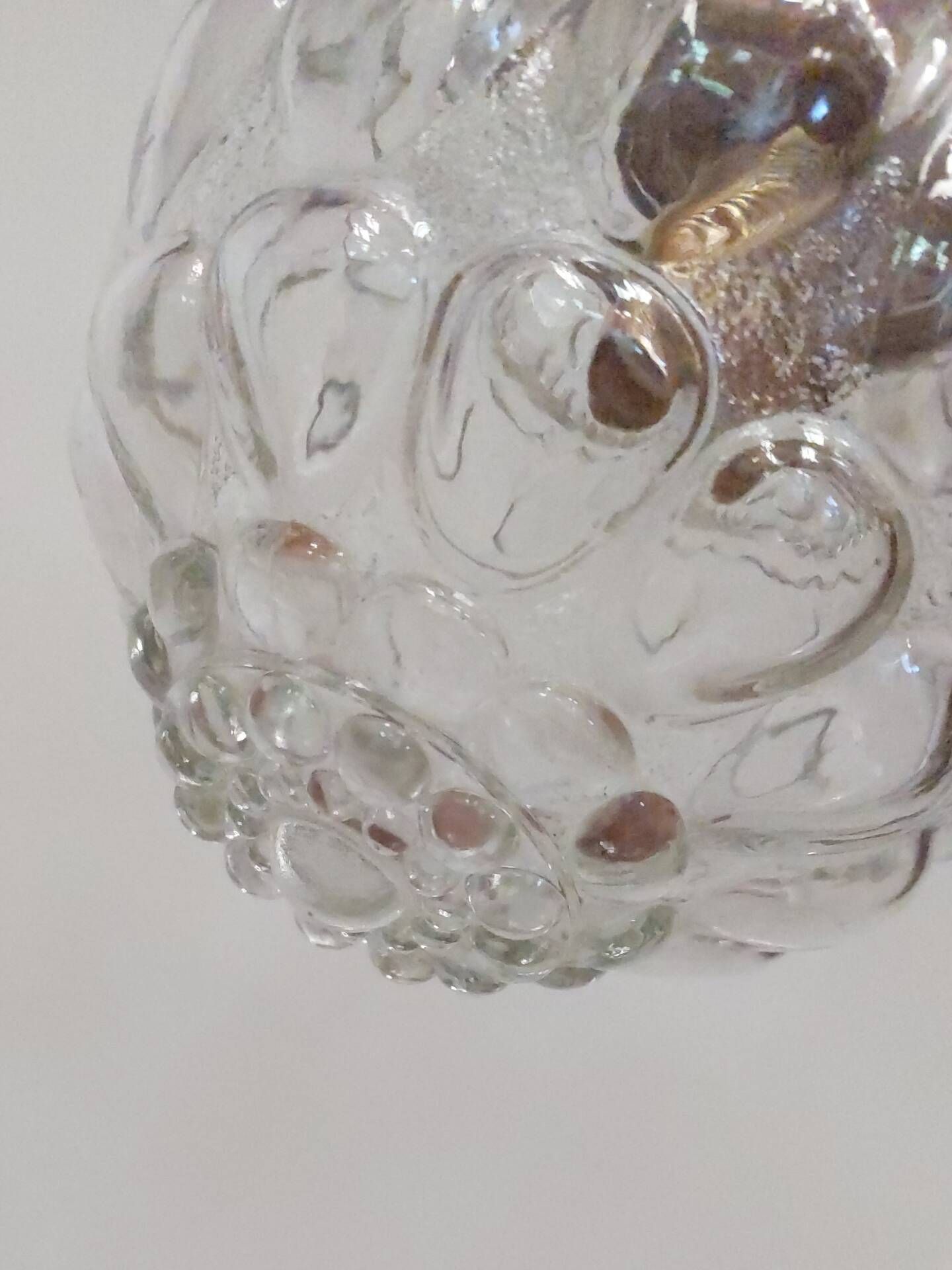 Vintage transparent bubble glass suspension globe