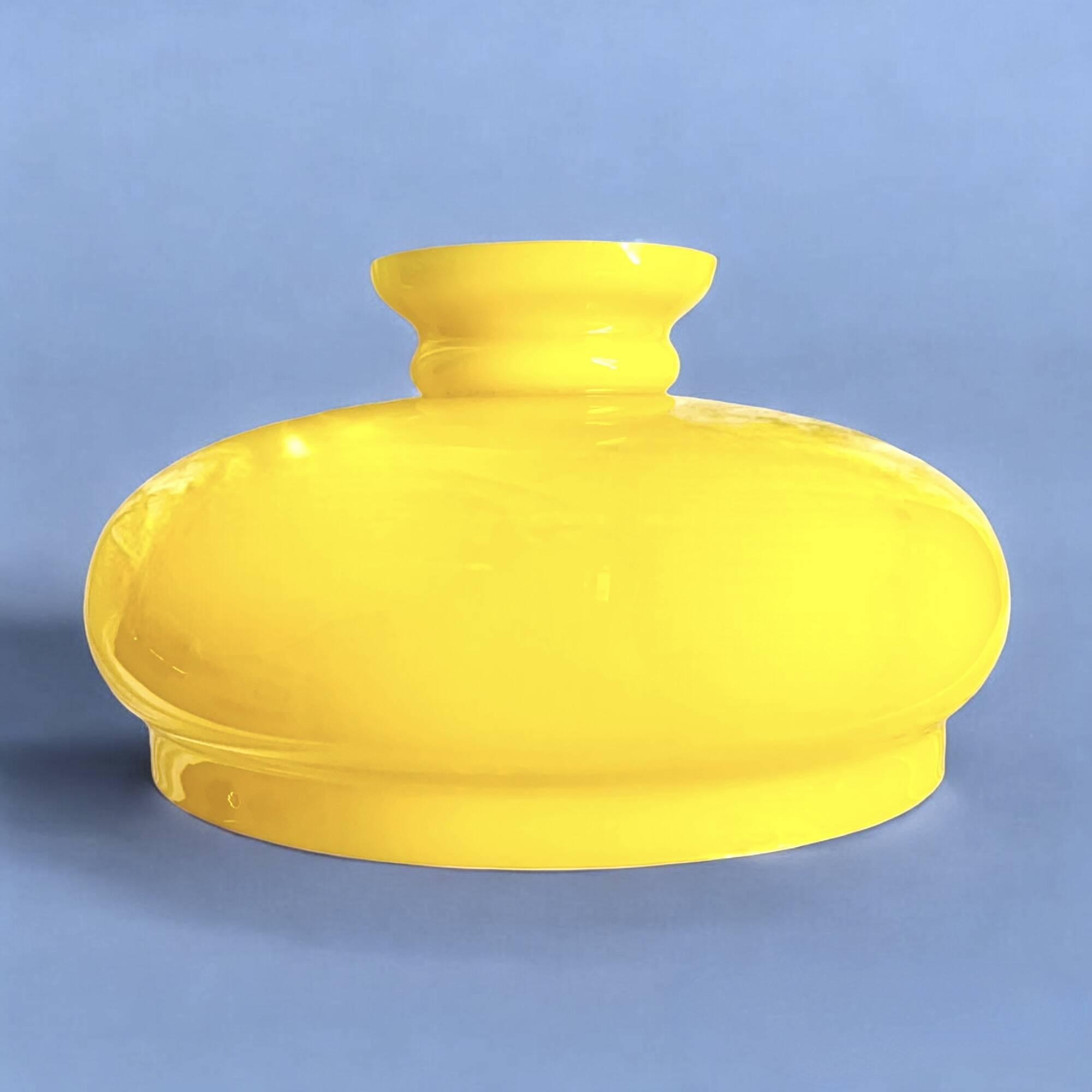 Large vintage yellow opaline pendant lampshade