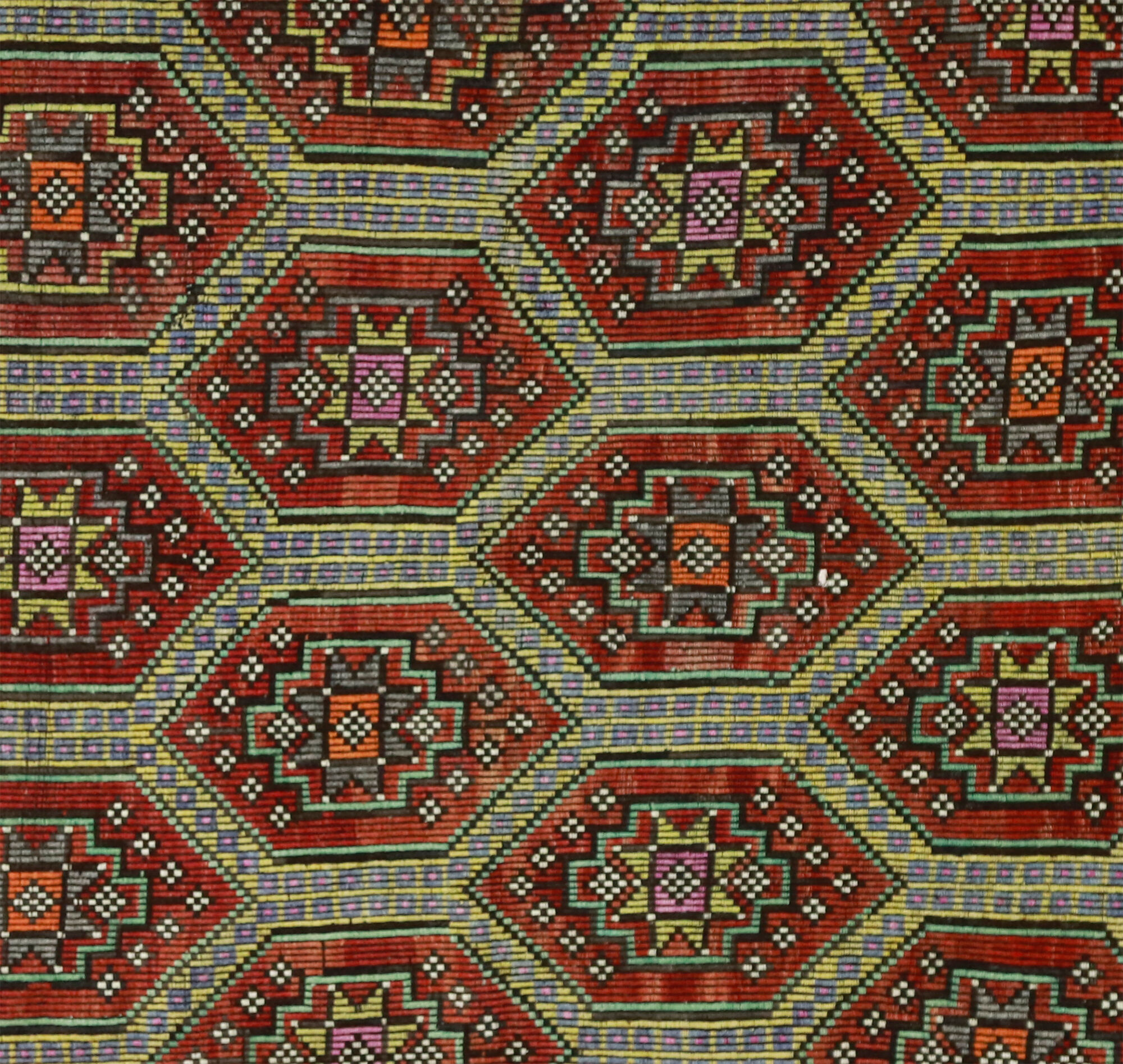 Anatolian handmade kilim rug 282 cm x 206 cm