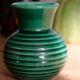 Ancient vase in green ceramic Poet Laval