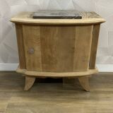 Marbled airbrushed art deco bedside table