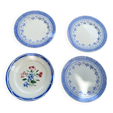 4 assiettes plates modele Gaulois, creil et montereau et Elorn, digoin sarreguemines, collector