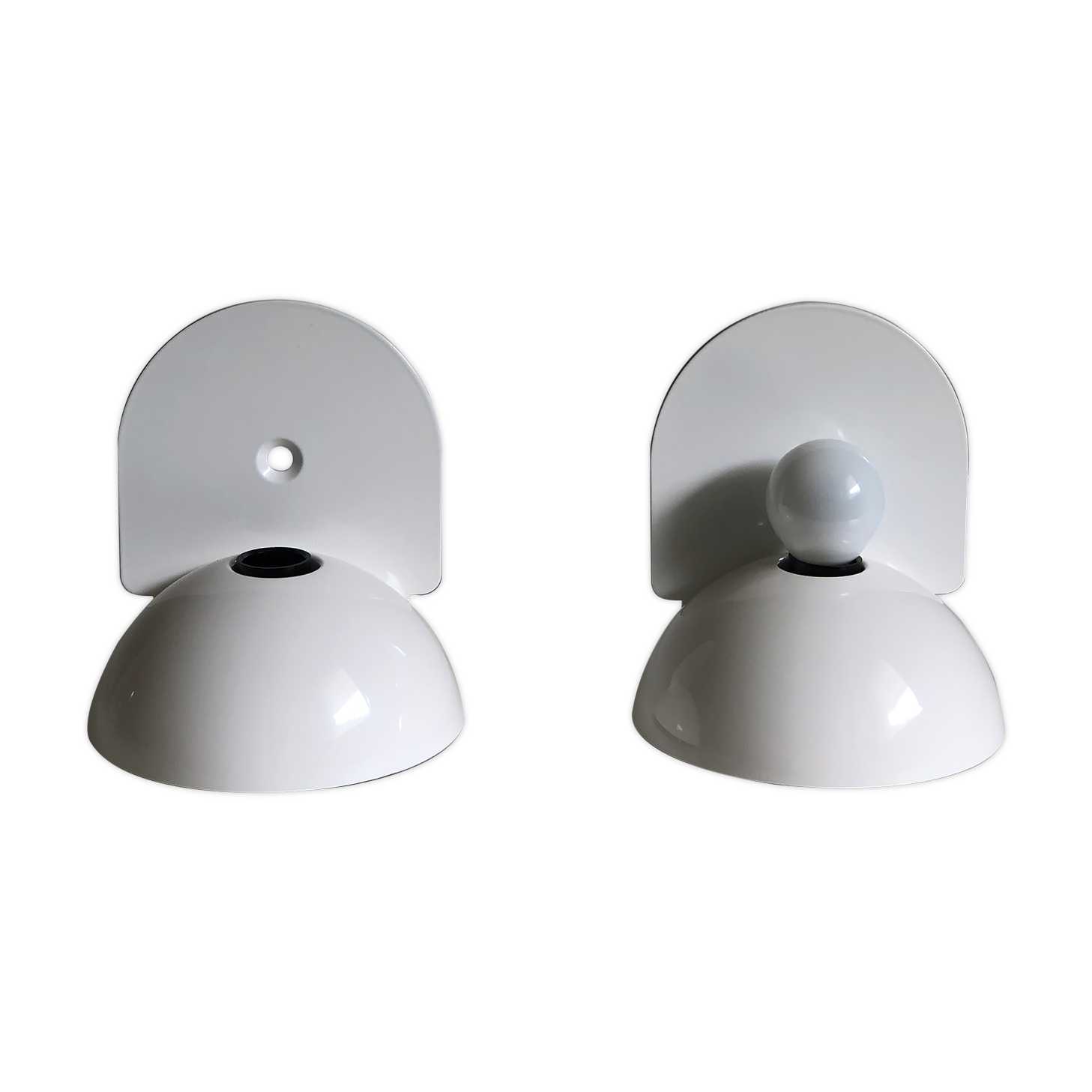 White Buco applior by Claudio Dini edited by Artemide, 1974