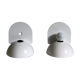 Paire d’appliques Buco blanc de Claudio Dini éditée par Artemide, 1974