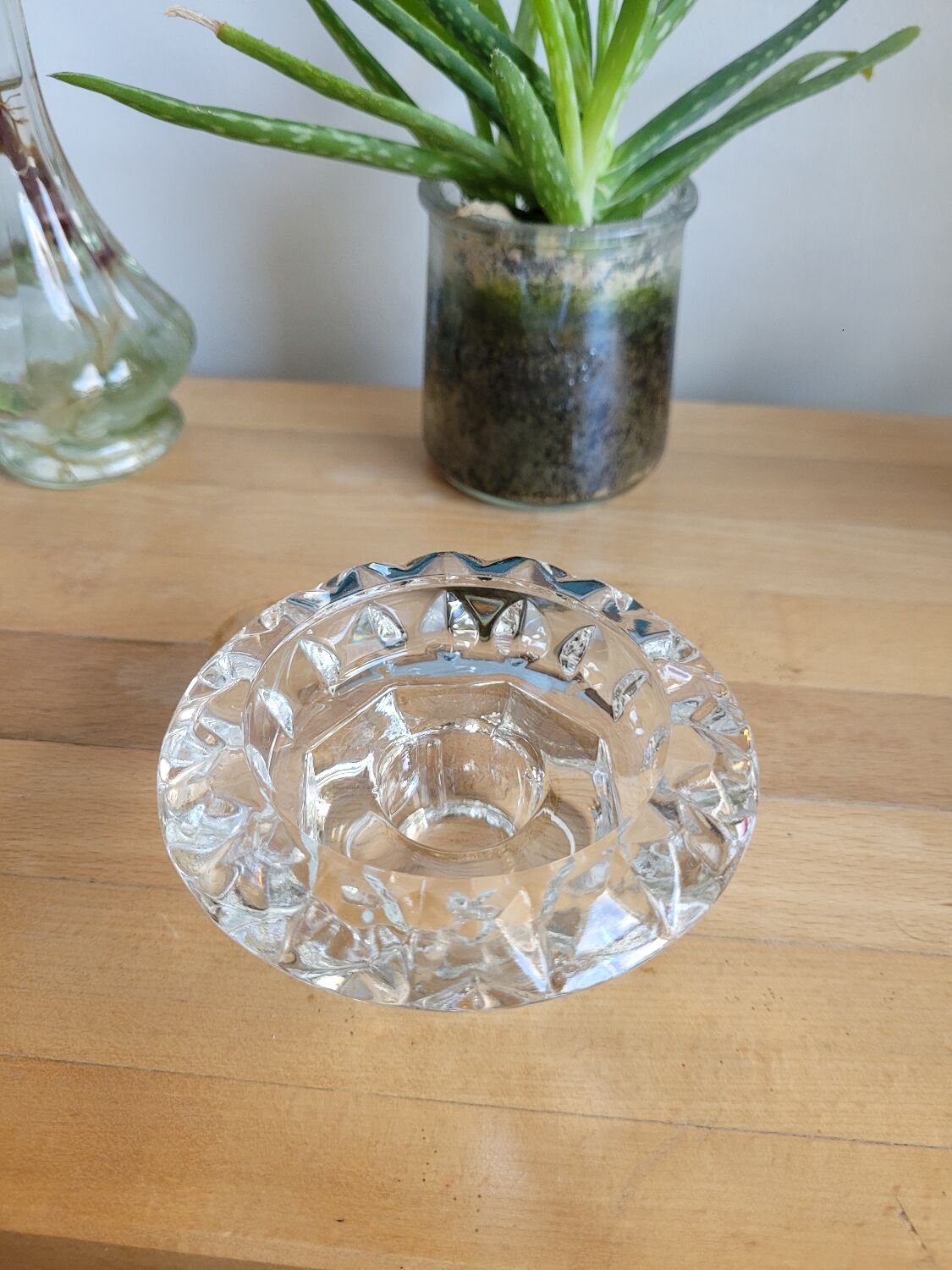 Luminarc molded glass candle holder