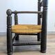 Véritable fauteuil bas style  Dudouyt en chêne, années 40