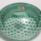 Aquamarine Bullicante Murano Glass Ashtray - Trinket Bowl