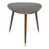 Table basse XL à rebord doré des années 1960