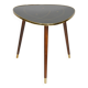 Table basse XL à rebord doré des années 1960