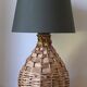 Vintage rattan Dame Jeanne lamp