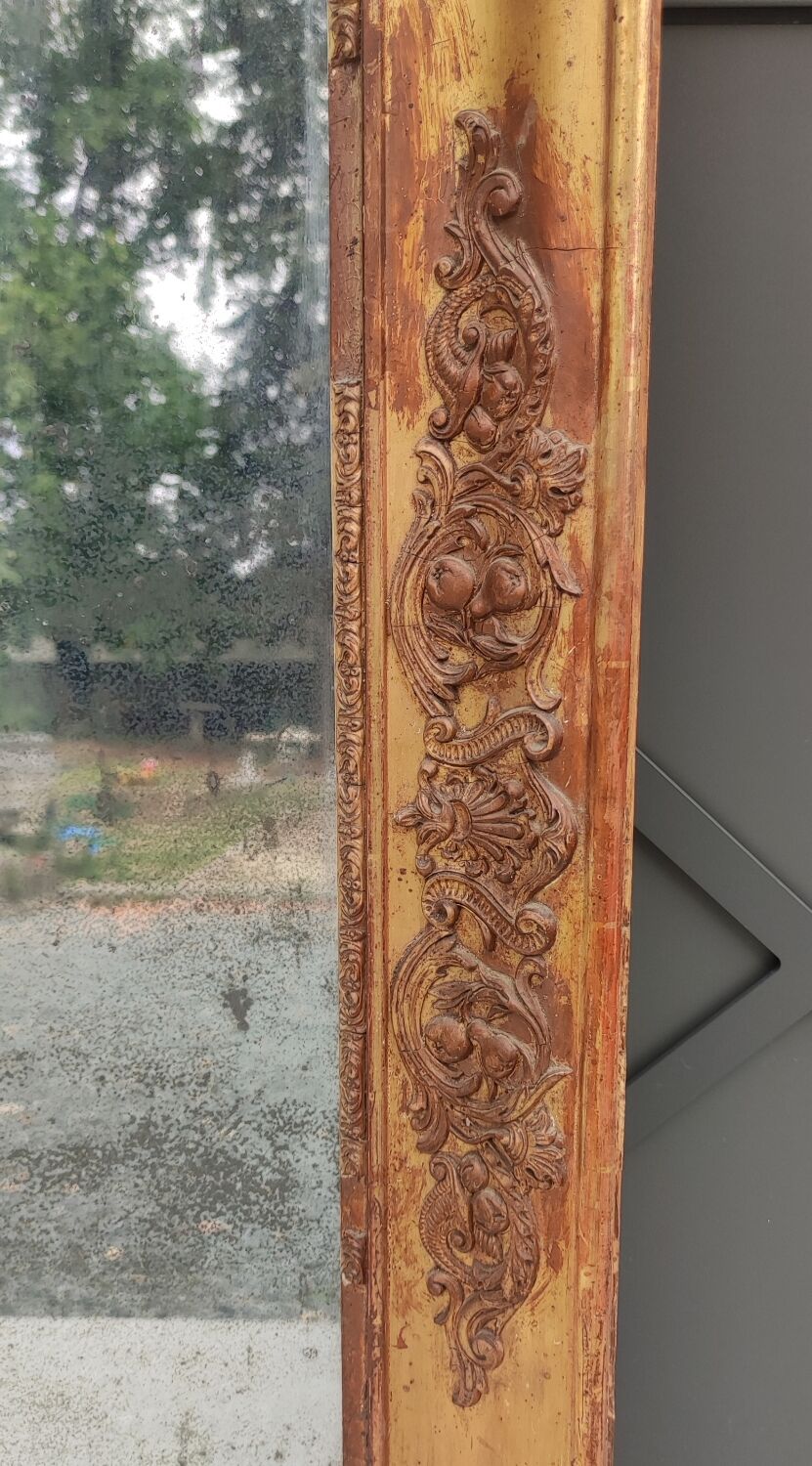 Old large gilded mirror