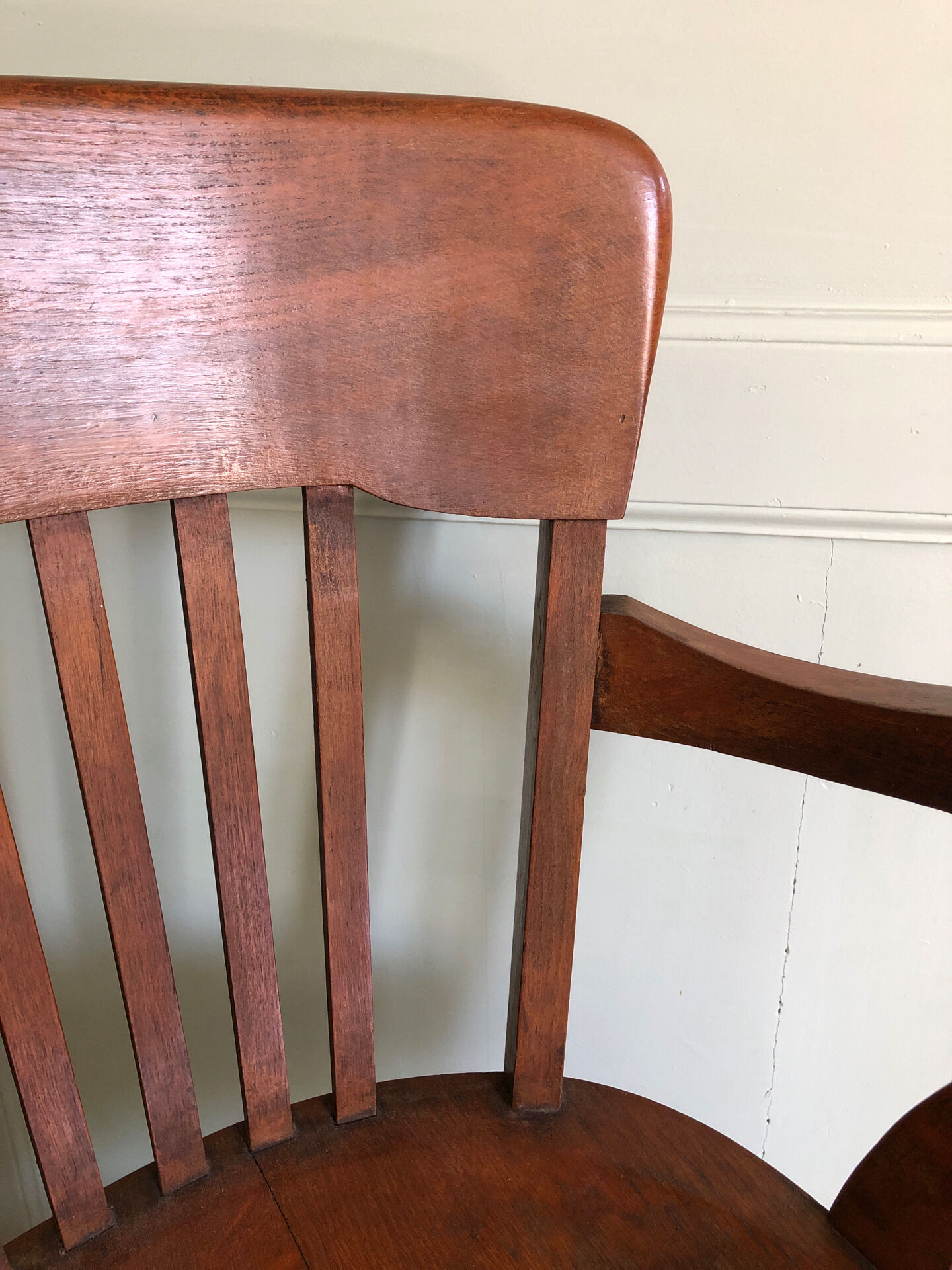 Fauteuil de bureau à balance américain en bois