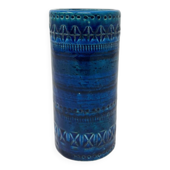 Bitossi blue ceramic vase