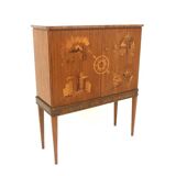 Scandinavian walnut wardrobe, Reiners, Mjölby, Swedish Modern, Sweden, 1