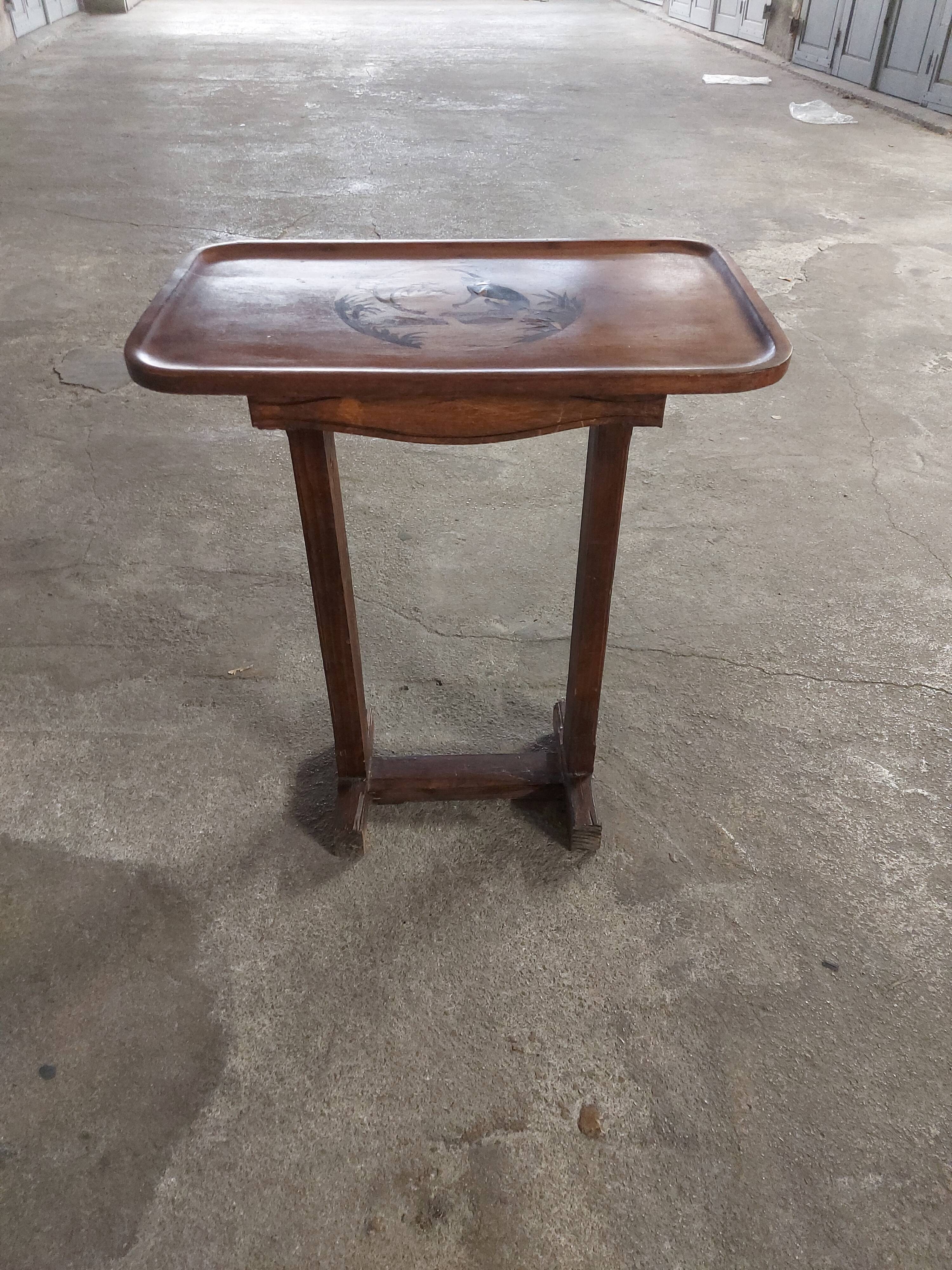 Art Deco marquetry side table