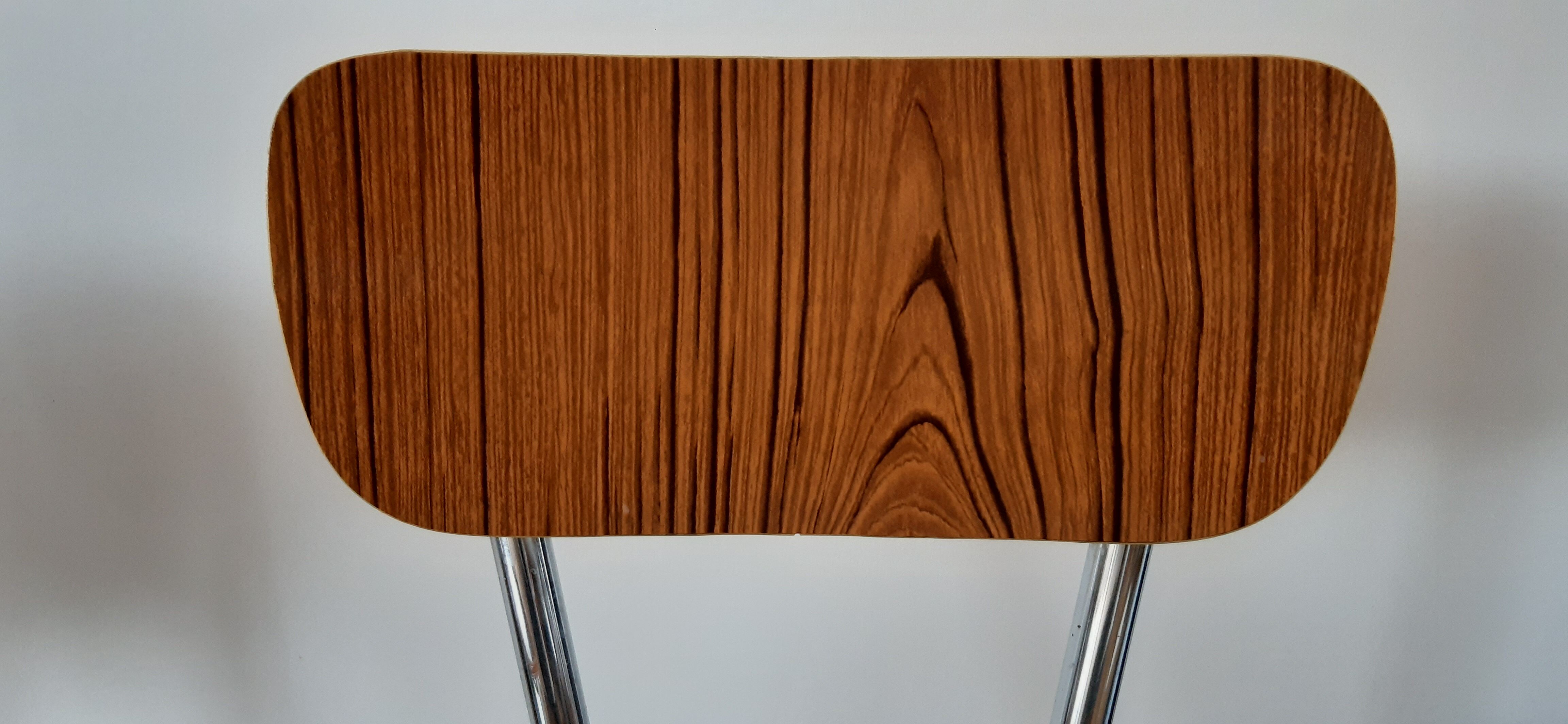 Duo de chaises en formica années 70