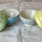 Lot of 4 bowls of Sarreguemines 1950s
