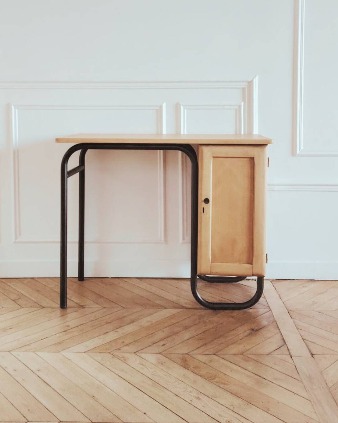 Renovated vintage desk by Jacques Hitier, 1960s.