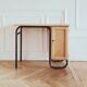 Renovated vintage desk by Jacques Hitier, 1960s.