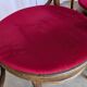 Set of 8 Vintage Bentwood Bistro Chairs: Red Upholstery