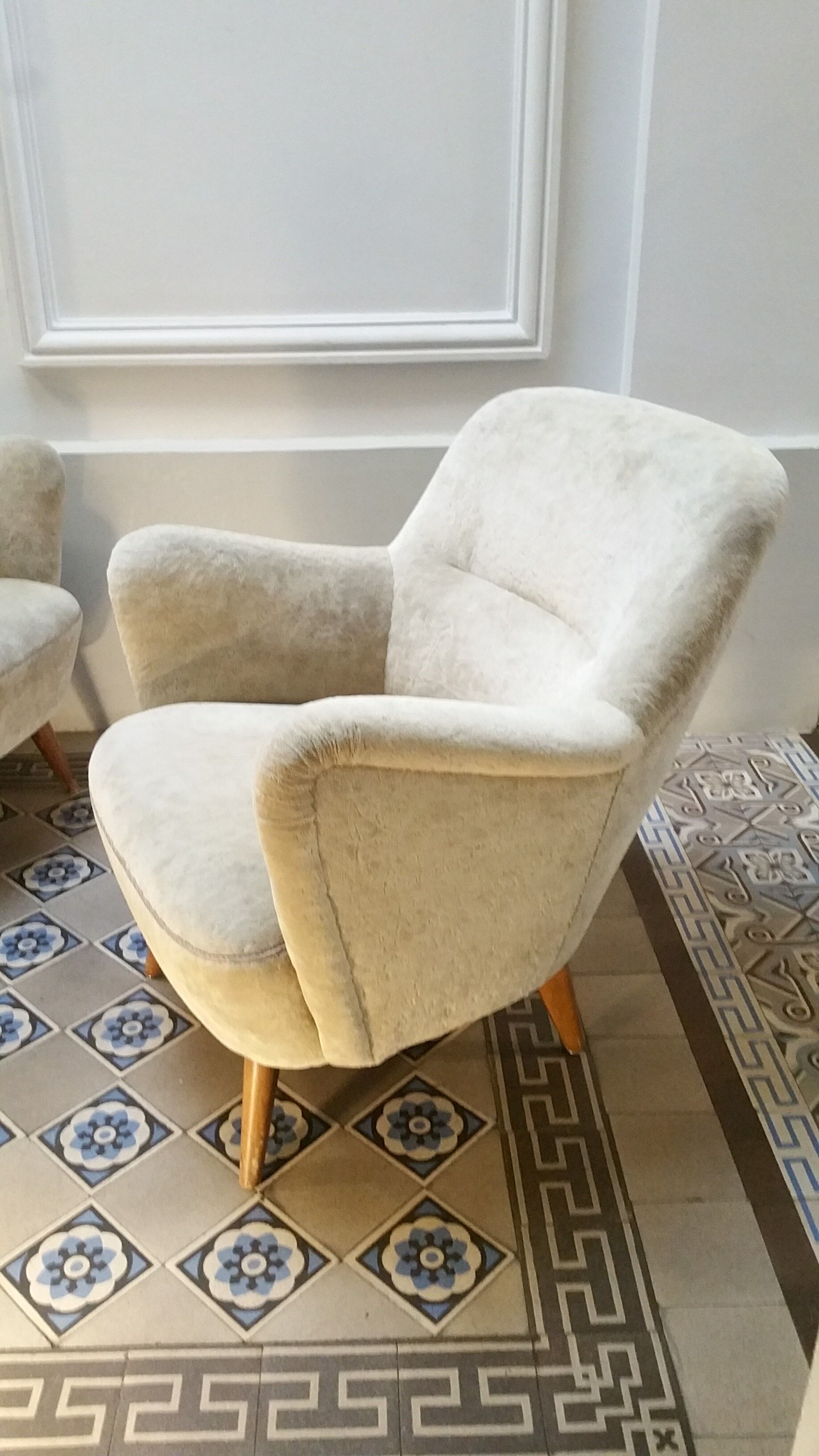 Pair of chairs 50s organic design vintage