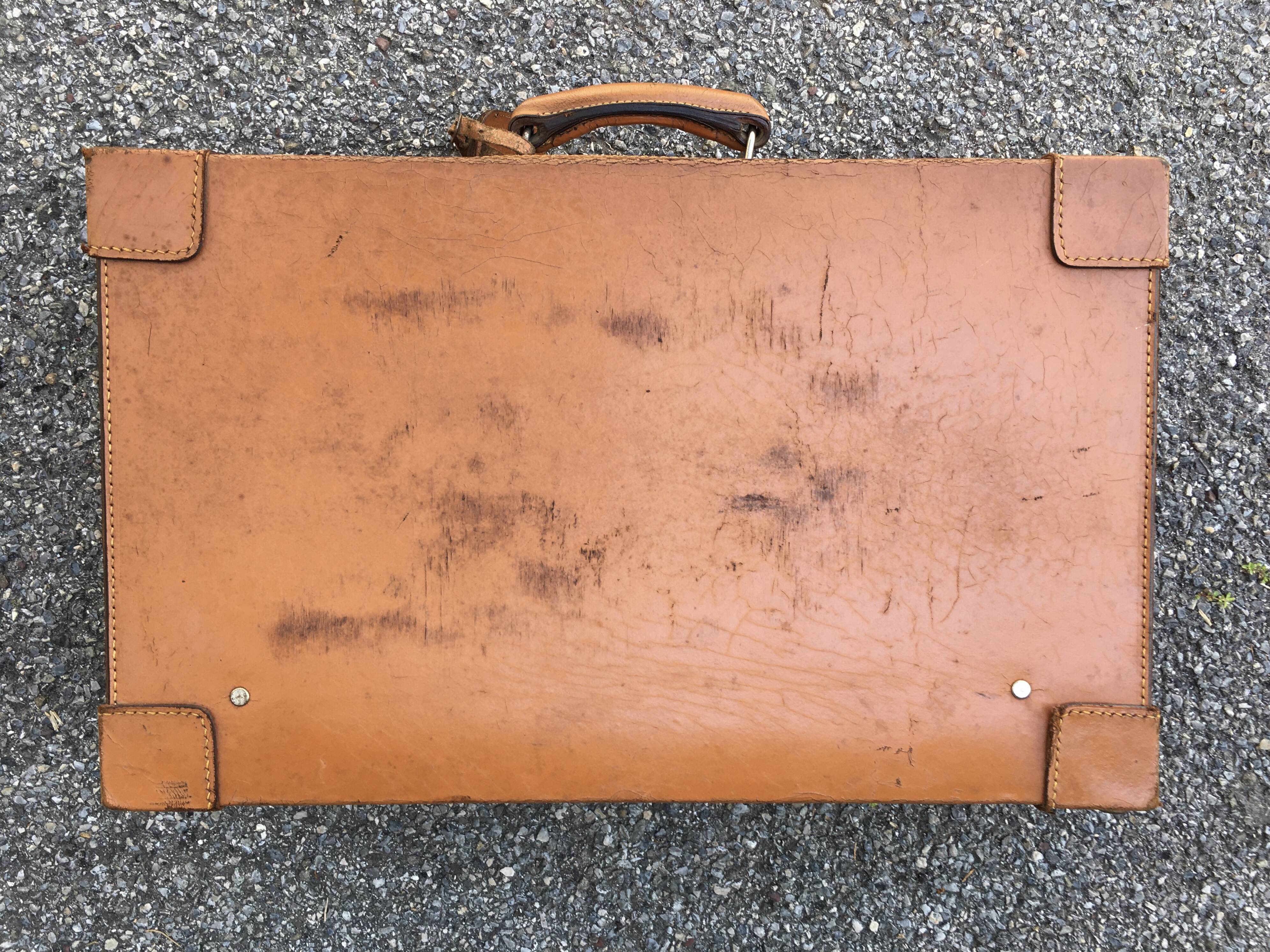 Leather suitcase