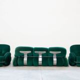 Living room, 2 armchairs and 3-seater sofa, OKAY model, Adriano Piazzesi, 1970