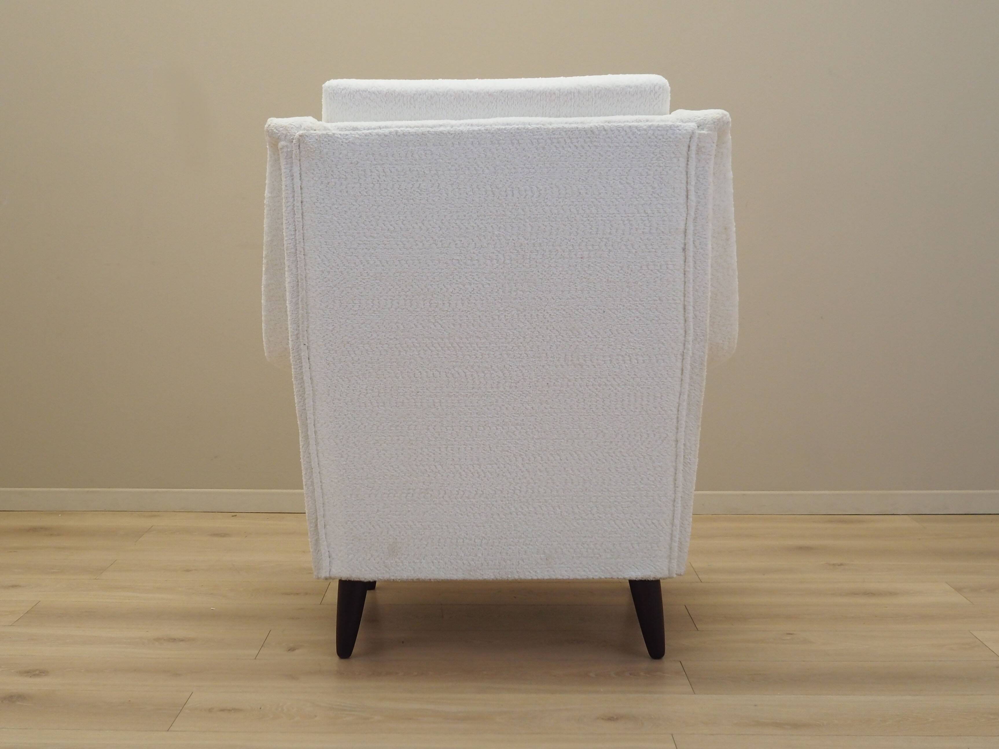 White armchair, Danish design, 1970s, production: Denmark