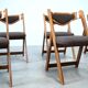 Set of six sculptural Italian dining chairs