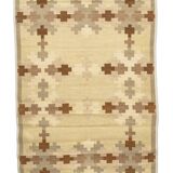Tapis tissé plat de style scandinave du milieu du siècle. Tapis suédois/Tapis tissé plat