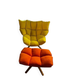 B&B Italia - armchair and footrest HUSK by Patricia Urquiola