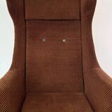 Original design fiberglass wing chair by Miroslav Navratil, 1970s