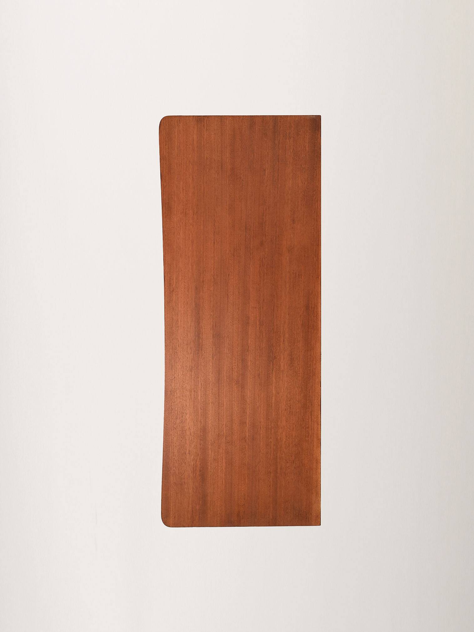 Scandinavian mahogany desk with brass handles