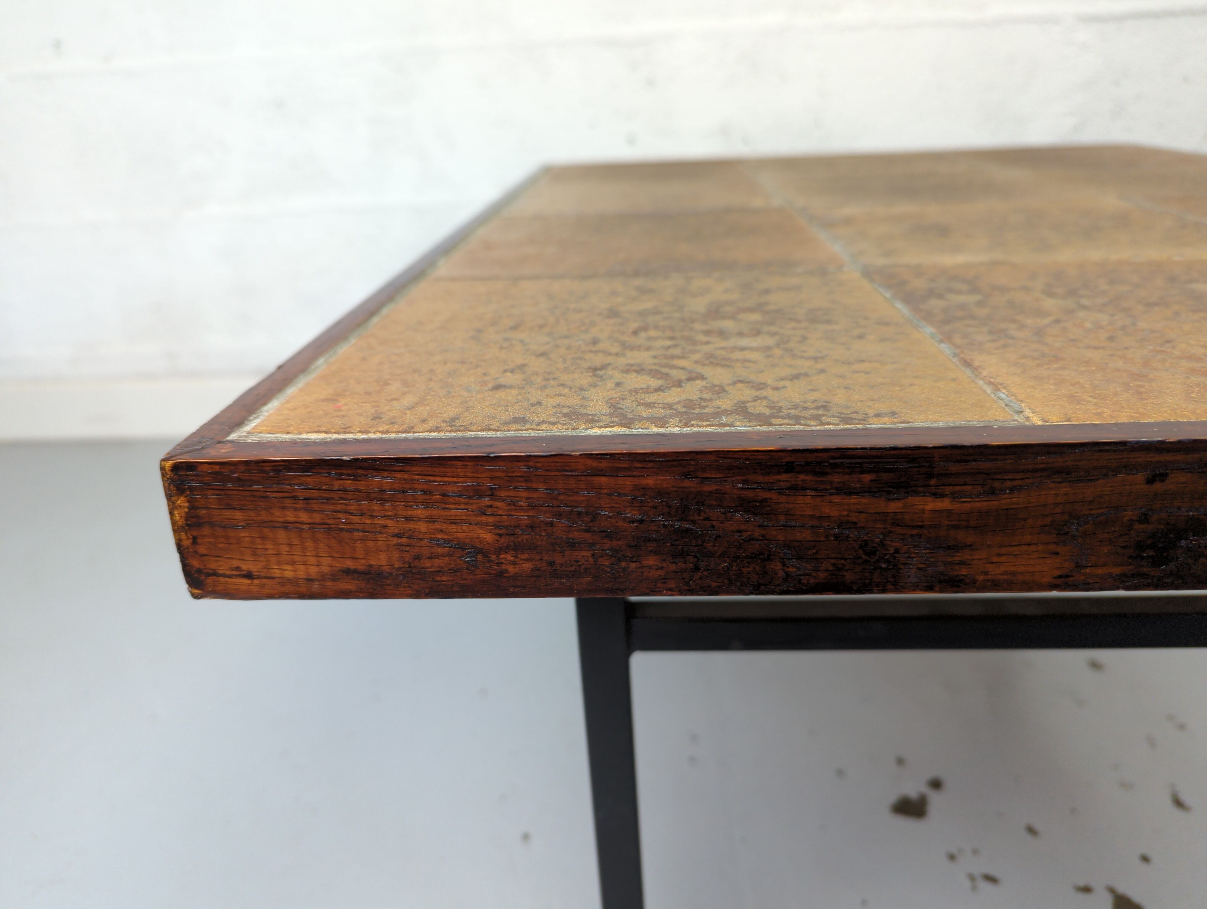 Metal and ceramic coffee table