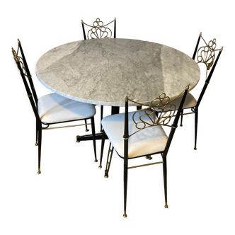 Marble table and 4 chairs