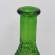 Empoli bottle vintage carafe in green diamond point glass Italy