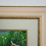 Framed painting of the Caribbean, early twenty-first century
