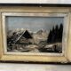 Mid-century carved and painted Alpine table L 56 cm/H 43 cm