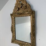 18th century mirror, Louis XVI period, gilded carved wood