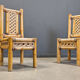 Boho chic chunky bamboo dining chairs - set of 5
