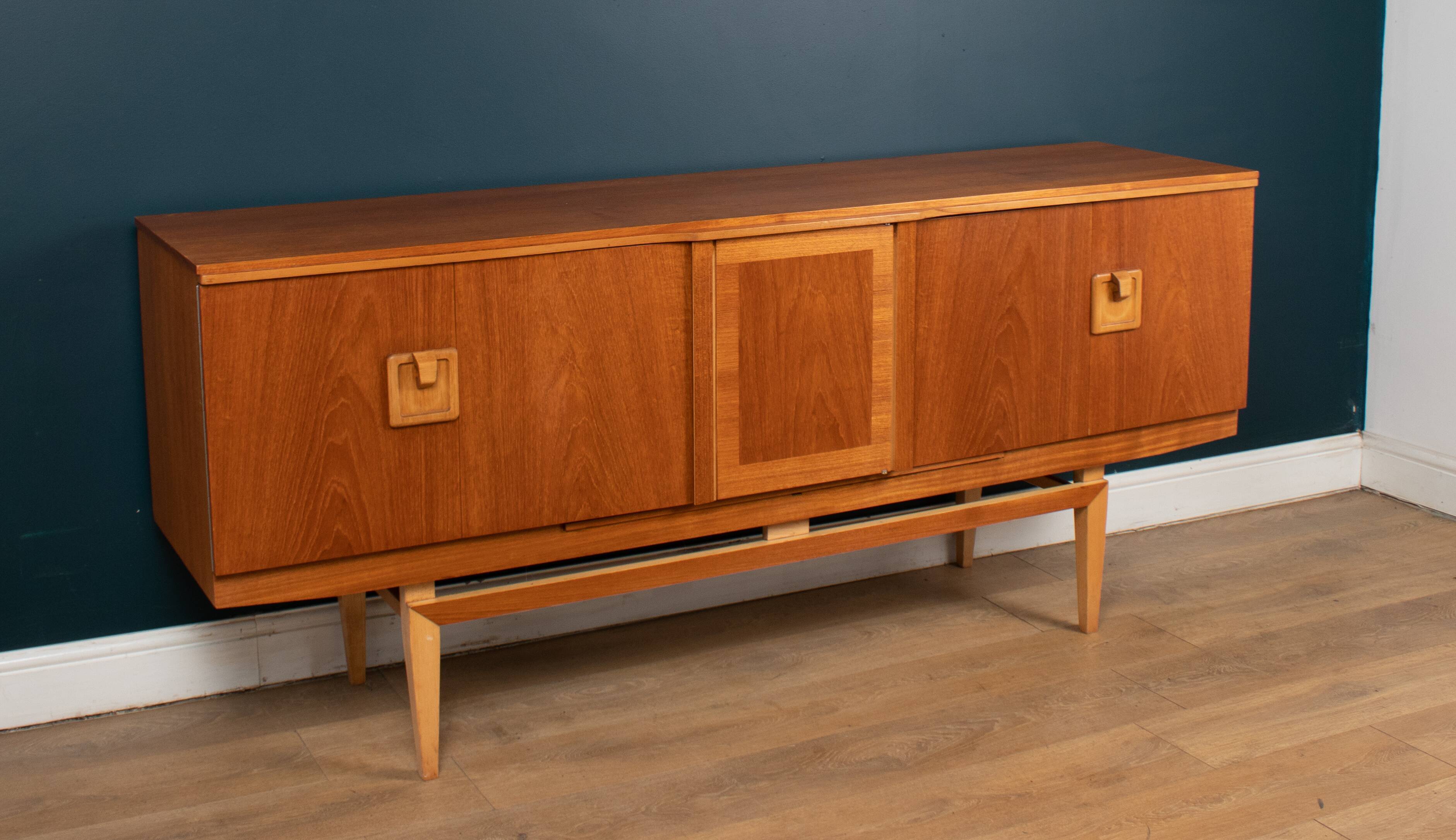 Retro 1960s teak restored beautility mid century sideboard with bar