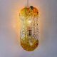 Orange frosted Murano Mazzega wall sconce, Italy, 1970s