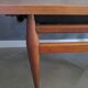 Table basse monte-et-baisse scandinave en acajou – Vintage