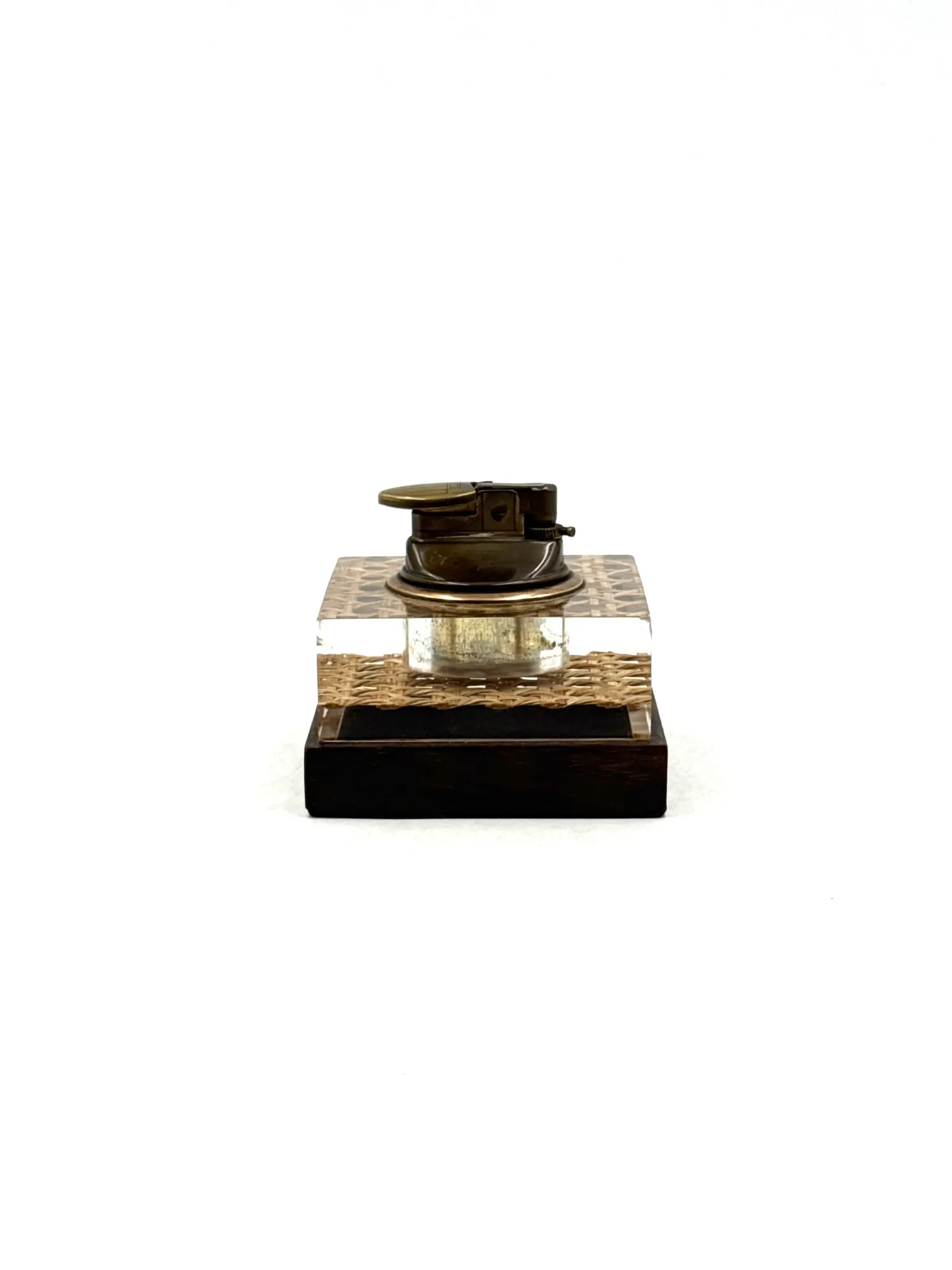 Mid-century lucite table lighter, Italy 1970s