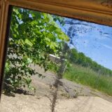 Gilded mirror, trumeau