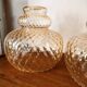 Paire de globes en verre irisé empoli