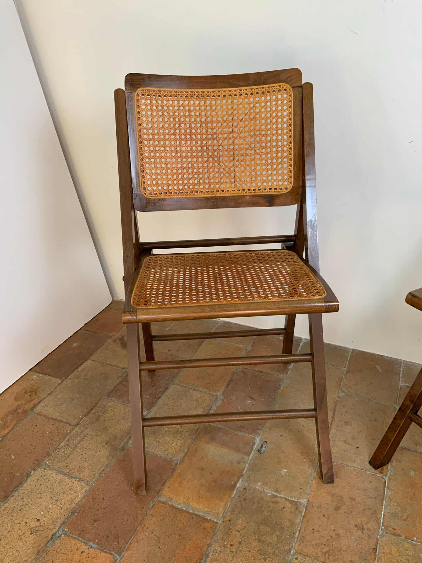 Paire de chaise pliante mid-century 