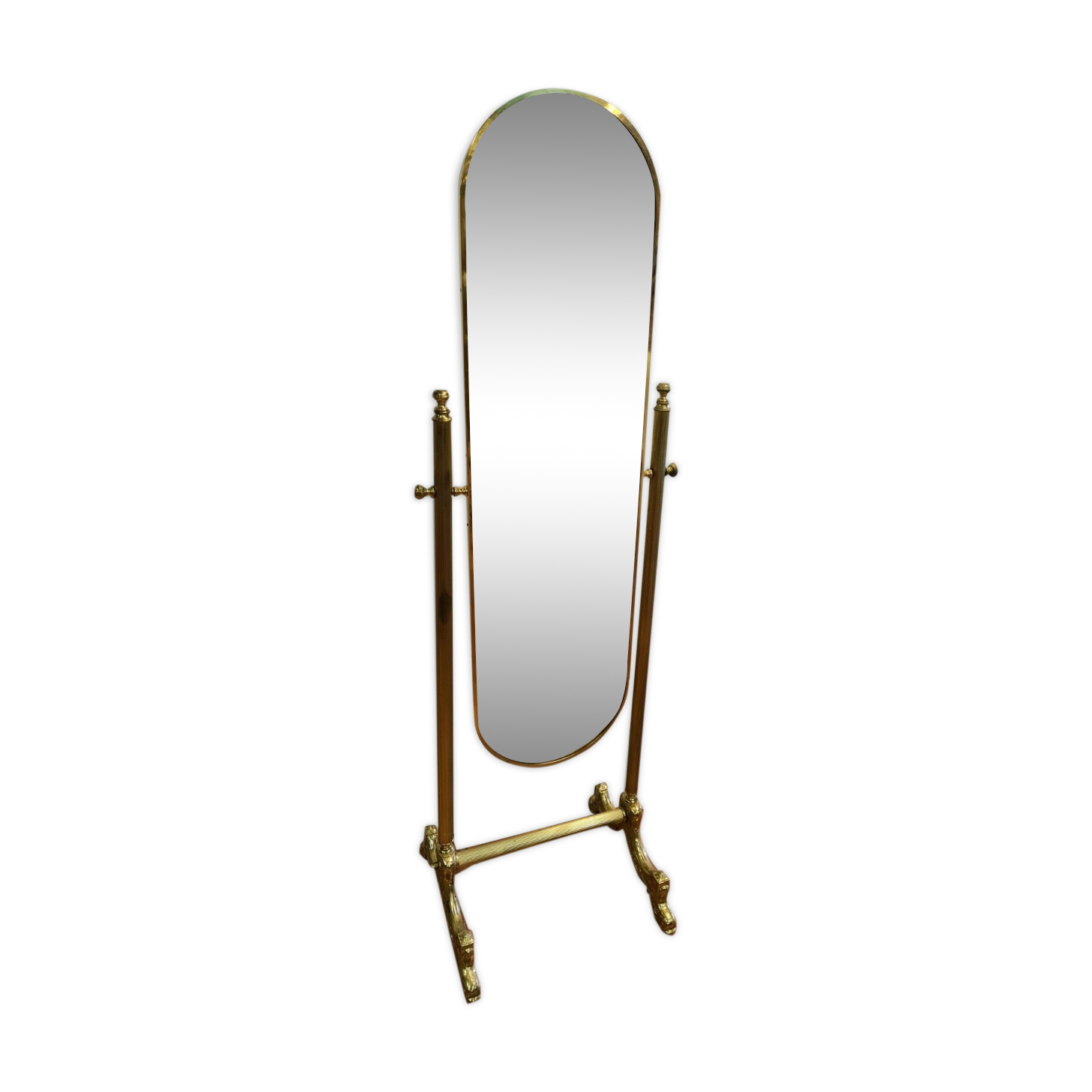 Miroir psychée en laiton