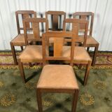 Suite of 6 chairs art deco period