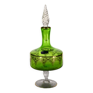 Carafe italienne verte - cristallerie